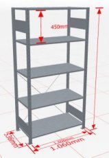 MP-32650-130 Basisstelling | H: 2000 D: 500 B: 1300 mm | 7035 | 150 kg